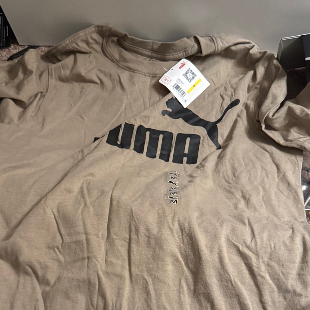Puma Men's Brown Short Sleeve Tee